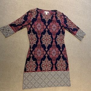 London Times Knee Length Work Dress